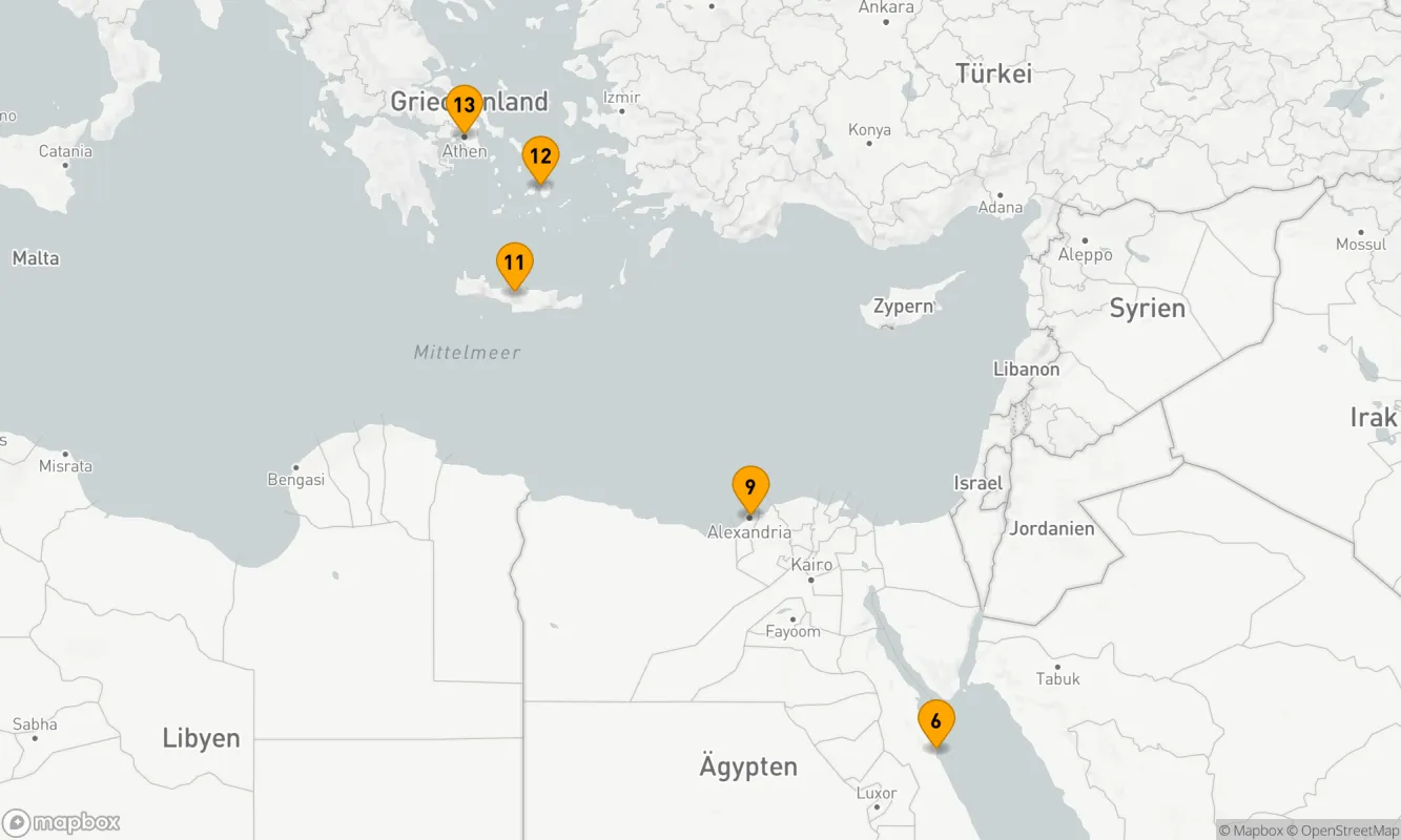 Route 12 Nächte - Kreuzfahrt durch die Jahrtausende mit Vorprogramm in Ägypten