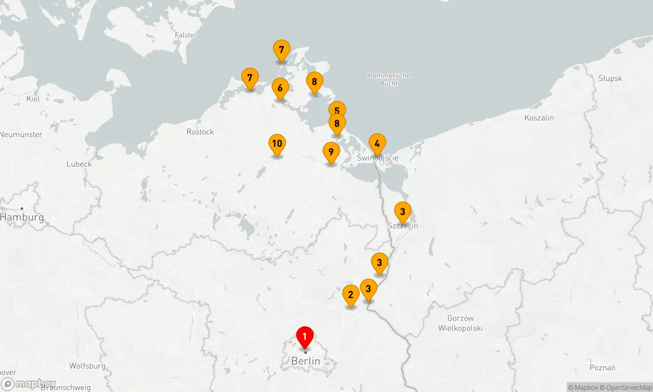 Route 10 Nächte - Wanderflussreise zu den Ostseenaturschätzen im "Wilden Osten"