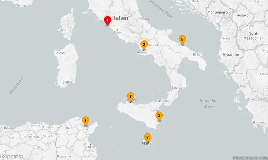 Route 10 Nächte - Mediterrane Entdeckungsreise