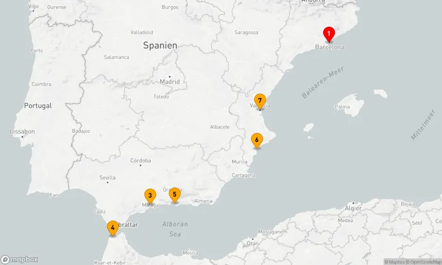 Route 7 Nächte - Mediterrane Entdeckungsreise ab Barcelona