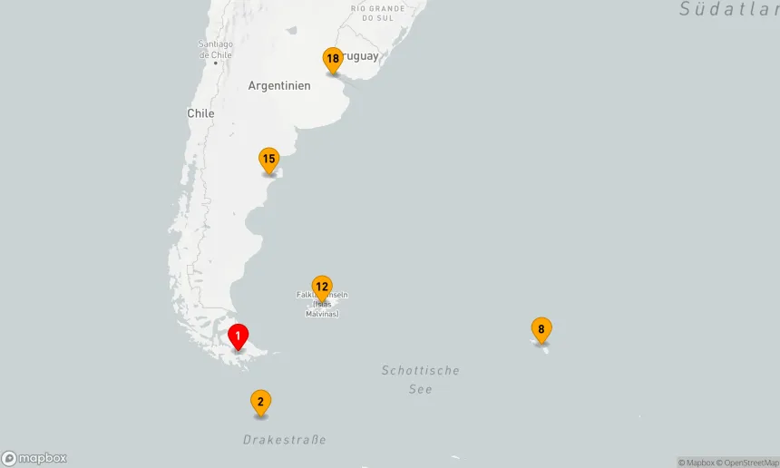 Route 18 Nächte - Antarktis, Falklandinseln und Südgeorgien