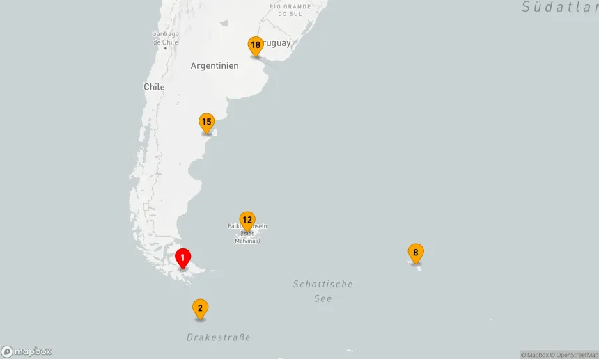 Route 18 Nächte - Antarktis, Falklandinseln und Südgeorgien