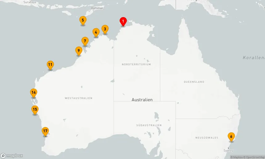 Route 16 Nächte - Kimberley und Australiens wilde Westküste