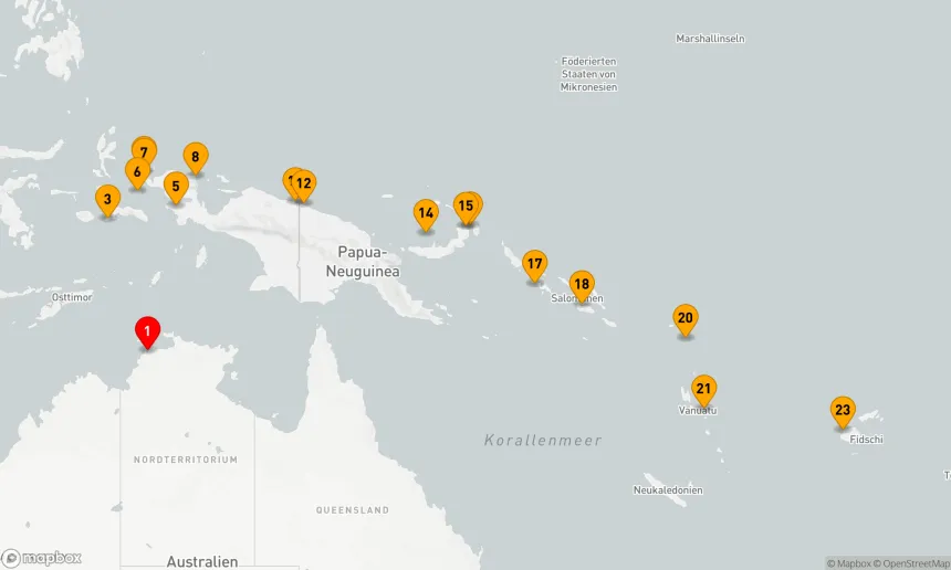 Route 22 Nächte - ABGELEGENES INDONESIEN & INSELN DES PAZIFISCHEN THEATERS