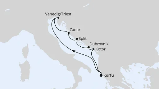 Route Adria ab Korfu 1