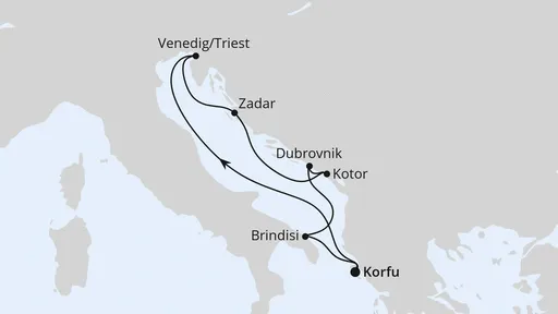 Route Adria ab Korfu 1