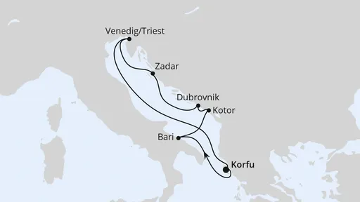 Route Adria ab Korfu 1