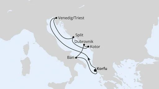 Route Adria ab Korfu 1