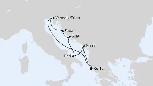 Route Adria ab Korfu 1