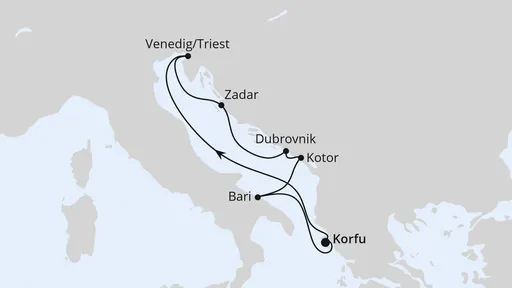 Route Adria ab Korfu 1