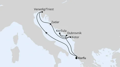 Route Adria ab Korfu 1