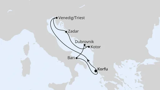 Route Adria ab Korfu 1