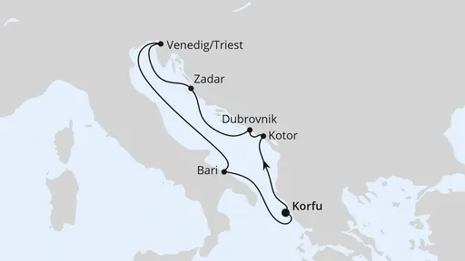 Route Adria ab Korfu 1