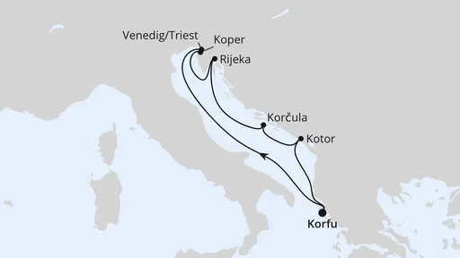 Route Adria ab Korfu 2