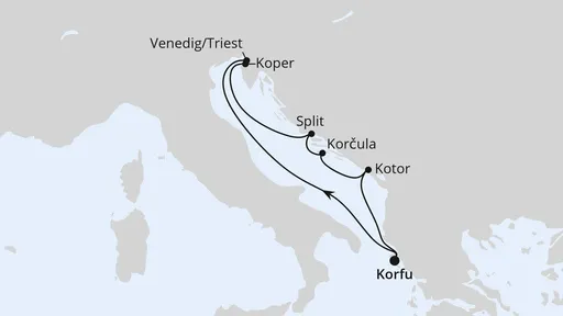 Route Adria ab Korfu 2
