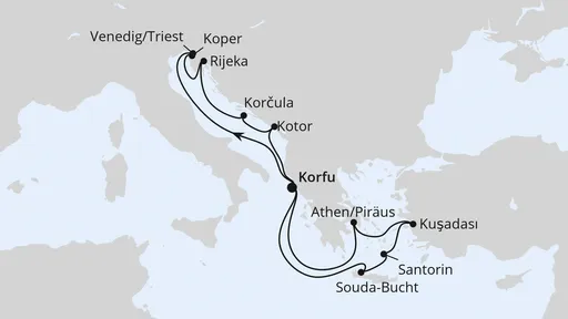 Route Adria & Griechenland ab Korfu 1