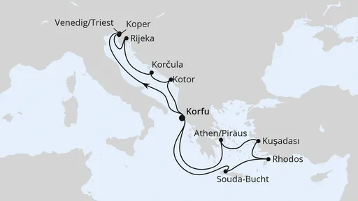 Route Adria & Griechenland ab Korfu 1