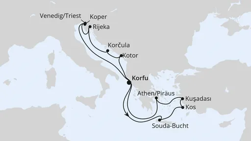 Route Adria & Griechenland ab Korfu 1