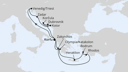 Route Adria & Griechenland ab Korfu 2