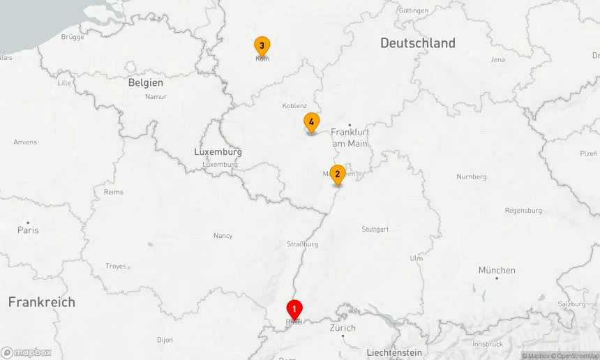Route 5 Nächte - Adventsfahrt auf dem Rhein