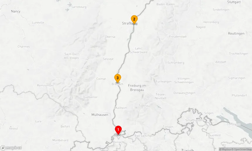 Route 3 Nächte - Rheinmomente und Elsässer Lebensart
