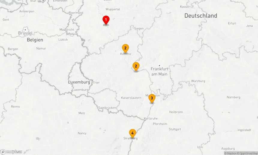 Route 4 Nächte - Adventszauber am Rhein