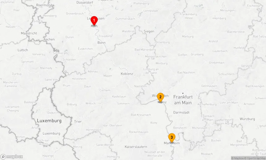 Route 3 Nächte - Adventszeit am Rhein