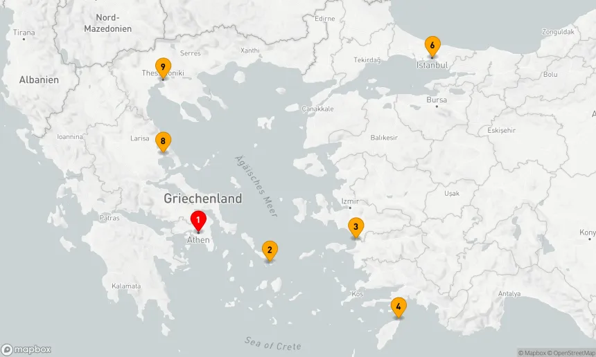 Route 10 Nächte - Ägäische Echos und Byzantinische Begegnungen