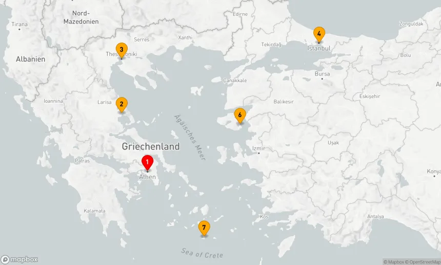 Route 7 Nächte - Ägäische Entdeckung und Byzantinische Schätze