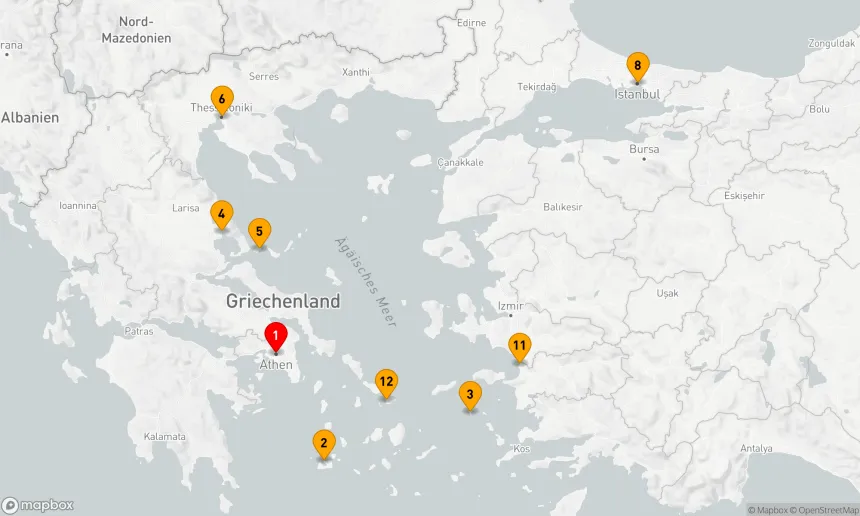 Route 12 Nächte - Ägäische Schätze und Byzantinische Wunder