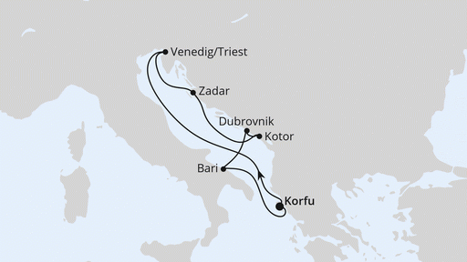 Route Adria ab Korfu
