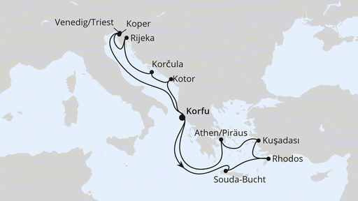 Route Adria & Griechenland ab Korfu 2