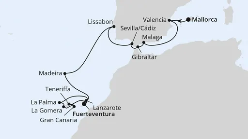 Route Andalusien, Madeira & Kanaren ab Mallorca 1