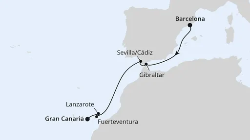 Route Andalusien & Kanaren ab Barcelona 1