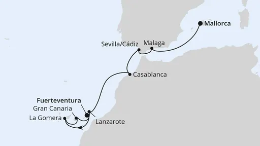 Route Andalusien & Kanaren ab Fuerteventura