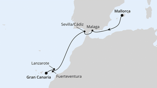 Route Andalusien & Kanaren ab Mallorca