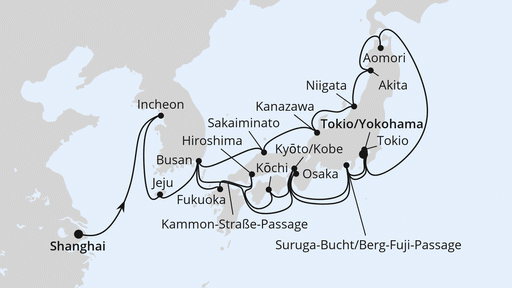 Route China, Südkorea & Japan zur Frühlingsblüte