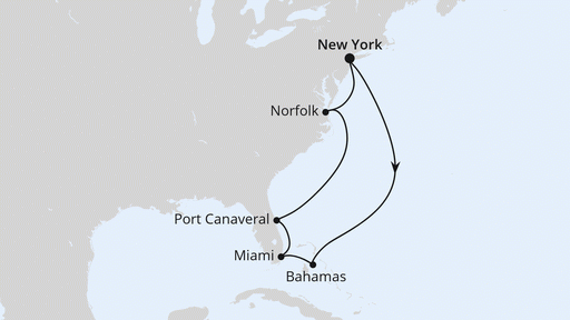 Route Florida & Bahamas ab New York