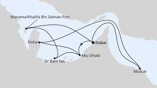 Route Große Orient-Reise ab Dubai