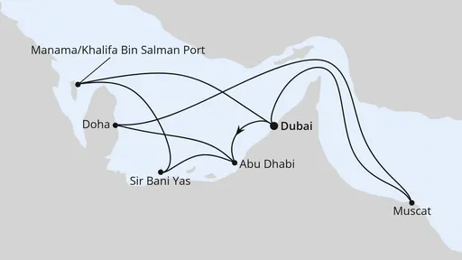 Route Große Orient-Reise ab Dubai