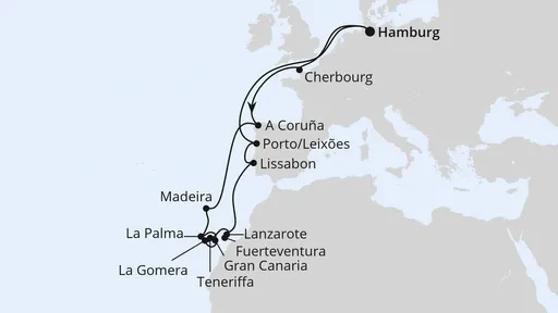 Route Große Winterpause Kanaren