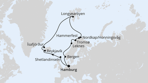 Route Highlights am Polarkreis ab Hamburg