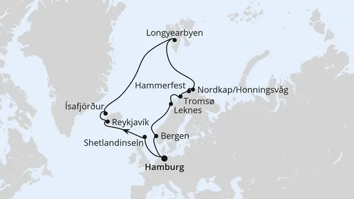 Route Highlights am Polarkreis ab Hamburg