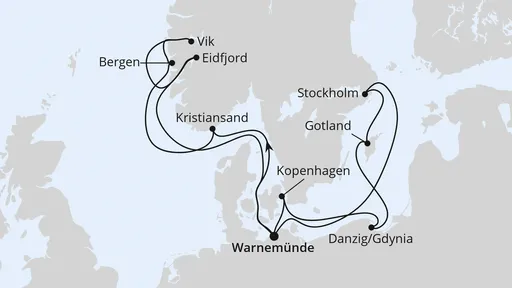 Route Highlights der Nord- und Ostseeküste 1