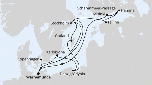 Route Highlights der Ostseeküste ab Warnemünde