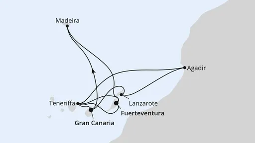 Route Kanaren, Madeira & Marokko