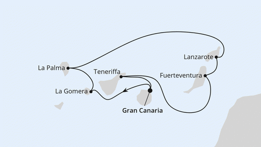 Route Kanaren mit La Gomera Route Kanaren mit La Gomera