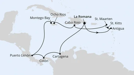 Route Karibik & Mittelamerika ab Dominikanische Republik