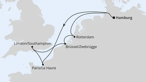 Route Metropolen ab Hamburg