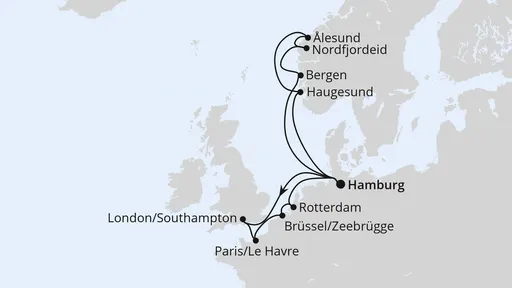 Route Metropolen & Norwegen ab Hamburg